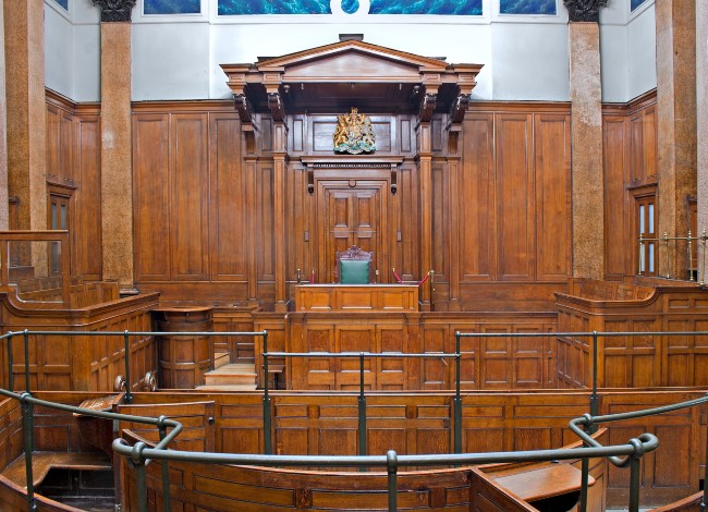 An empty court room